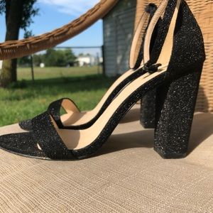 Sparkly black heels